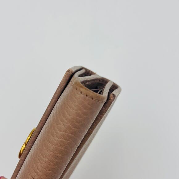 Gucci GG Marmont Tri-fold Wallet Leather Pink Beige - Pre Owned ✨ - Picture 4 of 6